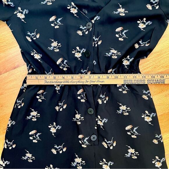 Madewell | Black Floral Romper Size Small - Picture 12 of 14